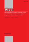 MATHEMATICAL STRUCTURES IN COMPUTER SCIENCE雜志封面